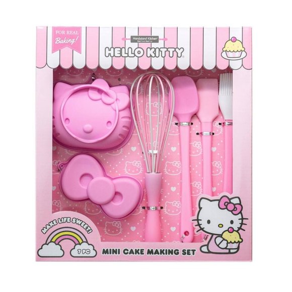 NIB Hello Kitty 7 Piece Mini Cake Making Baking Set - Picture 2 of 2
